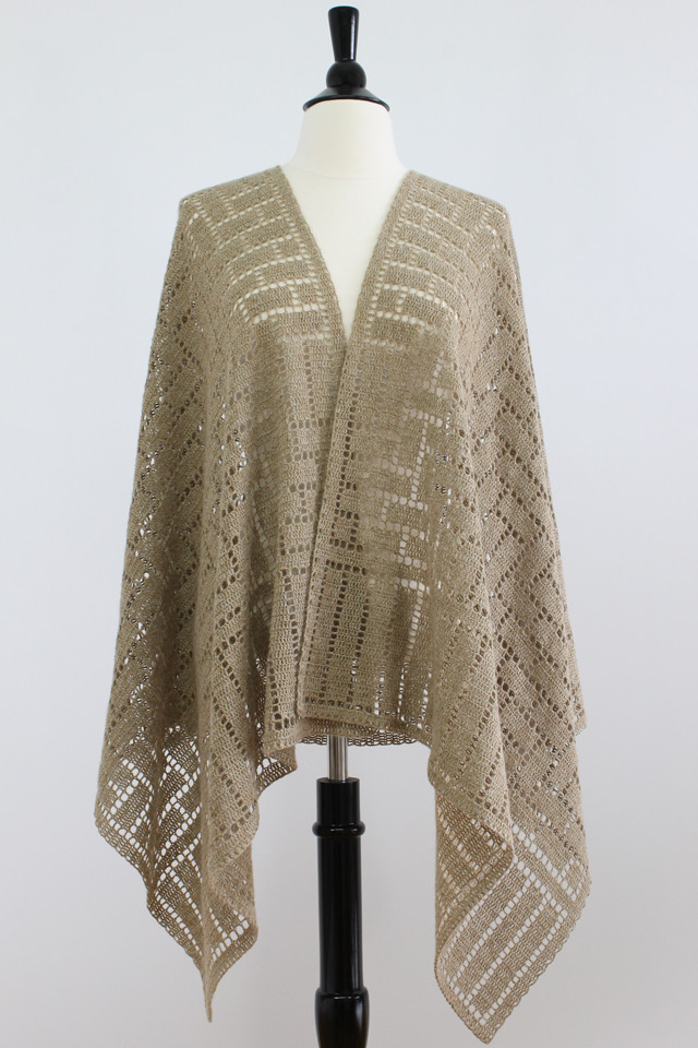 【轉(zhuǎn)載】Augustus Rectangular Shawl - 鉤針披肩 - 荷塘秀色 - 茶之韻